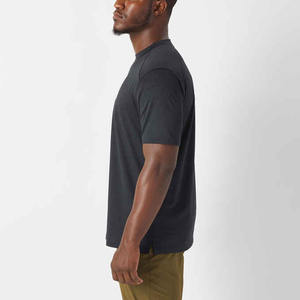 T-shirts unisexes à poche avant 100% coton, haute qualité, impression de logo personnalisée, motif uni, meilleurs t-shirts du fabricant pour l'été - Product Image 6