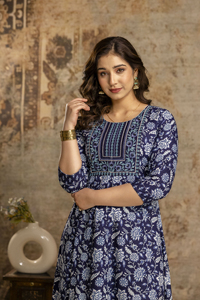 Stylish Printed Anarkali <b>Kurti</b> with Dupatta Long Rayon Gown <b>for</b> <b>Women</b> Readymade Ethnic <b>Kurti</b> Set <b>For</b> <b>Womens</b> - Product Image 5