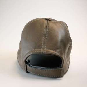 Servicio OEM Gorras de Cuero Genuino para Deportes al Aire Libre, Impermeables, Transpirables, Cálidas para Invierno, Color Sólido, Correa Ajustable, 6 Paneles, Unisex, 3D - Product Image 2