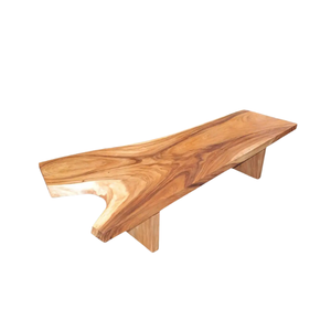 Organic Shape Solid <b>Wood</b> <b>Slab</b> Table with Natural Grain for Home Furniture Cafe Gallery Space or Modern Interior - Product Image 5