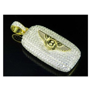 Medallón Personalizado de Plata de Ley 925 con Baño de Oro y Diamantes Moissanite, Joyería Fina de Alta Calidad, Regalos Elegantes - Product Image 1