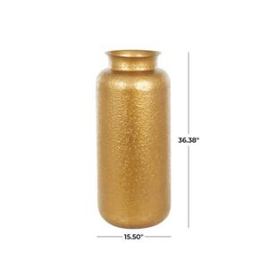 Jarrón de metal de primera calidad con diseño antiguo atemporal para el hogar acabado pulido dorado forma y tamaño personalizados para obtener al mejor precio - Product Image 4