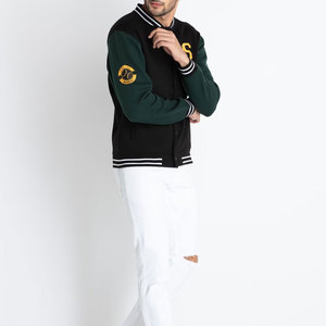 Chaquetas Varsity de Lona para Hombre, Nuevas, al por Mayor, Reversibles, Resistentes al Viento, Modernas, con Botones, Estilo Universitario, Cuello Alto, Personalizadas - Product Image 3
