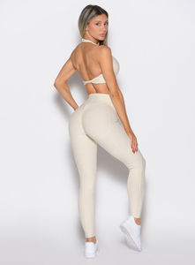 Conjunto de Yoga Premium Personalizado de 2 Piezas para Mujer, Talla Grande, Impermeable, Microgris, OEM, Pantalones Deportivos con Bolsillos en la Cintura, Suave, Flexible, Cintura Alta - Product Image 6