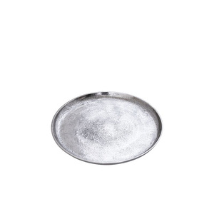 Bandeja de servicio de aluminio pulido de plata moderna Bandeja de metal de alta calidad elegante para restaurantes, eventos de catering y decoración del hogar - Product Image 6