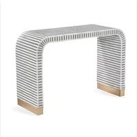 Muebles de Lujo con Incrustaciones de Hueso, Diseño Óptico Moderno, Estatua de Resina Pintada a Mano, Ecológica, Modelo Blanco, Altura Ajustable, a la Moda