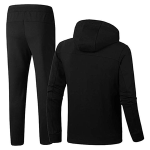 Dernier modèle 2025 Survêtement pour homme fiable, épais, en molleton 100% coton, pour le jogging, avec logo personnalisé, prix usine, couleur noire - Product Image 1