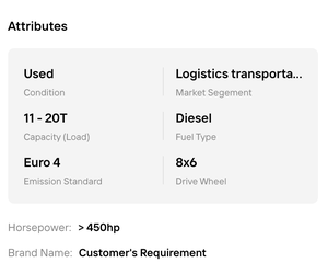 Best!! 6x4 Highway Tractor Truck Head <b>Prime</b> Mover Diesel Heavy Duty Unit For International Cargo Logistics Haulage - Product Image 6
