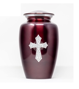 Urnes funéraires modernes en bois et en fer pour adultes (hommes et femmes), urne décorative en forme de croix, écologique, taille personnalisée - Product Image 1