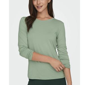 Mode décontractée sport manches longues femmes T-shirts hiver automne coton uni manches longues col rond femmes chemises de BD - Product Image 2