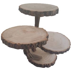 Haute sur demande sur support de gâteau en bois d'acacia de couleur finie en bois naturel de haute qualité/support de gâteau sculpté à la main en bois - Product Image 4