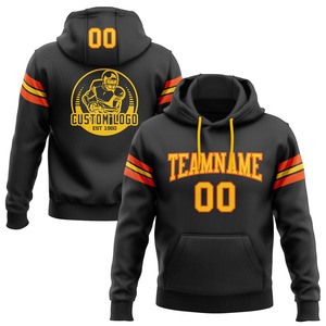 Directo industria venta al por mayor 3D bordado personalizado cosido azul claro rojo-blanco fútbol pulóver Sudadera con capucha - Product Image 6