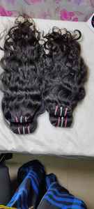 100% paquetes de cabello humano indio alineados con cutícula ondulada profunda Natural de proveedor de la India extensión de cabello de trama de máquina de alta calidad - Product Image 6