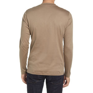 Venta al por mayor de Camisetas Personalizadas ajustadas 100% algodón para hombre, camisetas modernas informales de secado rápido para hombre, diseño en blanco de tela peinada - Product Image 2