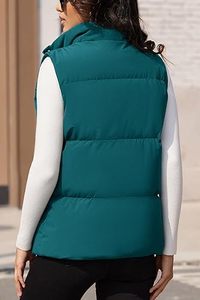 Vente directe d'usine Meilleures ventes Veste d'hiver décontractée pour homme Vêtement d'extérieur de haute qualité Respirant Fermeture éclair personnalisée Col en V Gilet matelassé 100% - Product Image 4