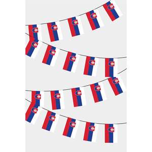 Slovakia Rectangular Party Banners Guirlande Festive Decorative Fanions - Product Image 1