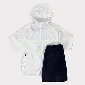 Conjunto Deportivo de Invierno para Hombre, Estilo Casual, Talla Grande, Color Sólido, con Capucha, Cortavientos, Transpirable, al por Mayor - Product Image 6