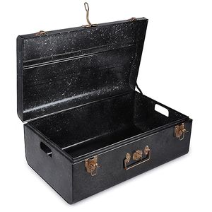 Caja de maletero de almacenamiento Rectangular negra hecha a mano de gran oferta a bajo precio de la India - Product Image 4