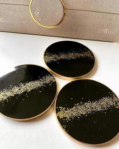 Posavasos Decorativo de Resina Epoxi Hecho a Mano, Estilo Bohemio, Ecológico, para Servir Bebidas con Estilo en Mesas del Hogar, M/S SHAAD - Product Image 3