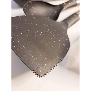 Cubiertos con mango de madera marrón con clase con cabeza de acero inoxidable negro, perfectos para elegantes artículos de comedor de mesa y elementos esenciales de cocina - Product Image 4