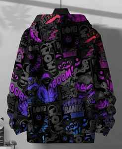 Sweat à capuche pour homme de qualité supérieure, ultra confortable et douillet, 100% coton, brodé, uni, teinture unie avec impression numérique pour l'hiver - Product Image 3