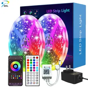 Tira de luces LED de 12V y 5050 pies, tira de luces RGB ultralargadas con mando a distancia, cinta de luz que cambia de Color para habitación y Bar