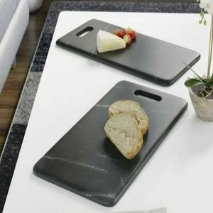 Planche à découper d'ombre blanche noire et minimaliste Design moderne élégant Surface de coupe de cuisine durable pour les fruits et légumes - Product Image 5
