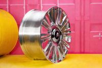Jantes en alliage forgé sur mesure 19-20'' argent brillant, design multi-rayons, ajustement direct pour SUV, berline de luxe, voiture de tourisme OEM ODM