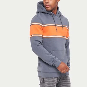 Meilleure vente 100% coton rayé conception hommes sweats à capuche Logo personnalisé pull à manches longues respirant hiver hommes sweats à capuche bases - Product Image 4