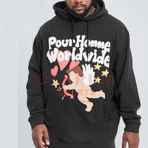 Sweat à capuche respirant uni pour homme avec logo personnalisé OEM, impression en relief, coupe classique, 100 % coton, design zippé pour l'hiver, vente en gros - Product Image 4