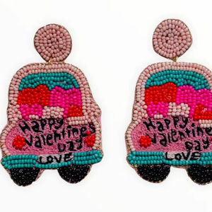 Artisanat perlé camion charges de coeurs perlé goutte broderie boucles d'oreilles choix luxe et Unique de haute qualité par Hiba Enterprises - Product Image 1