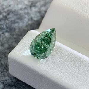Diamantes sueltos de color verde con corte de pera cultivado en laboratorio de 2,00 CT, certificados por IGI con certificado - Product Image 4