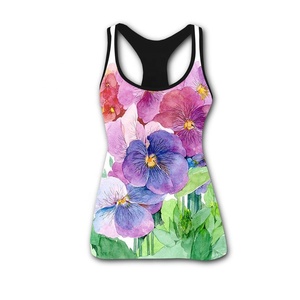 Camiseta sin mangas para mujer, sublimación, ropa de verano, 100% poliéster, transpirable, ropa deportiva de alta calidad, último diseño para mujer - Product Image 1