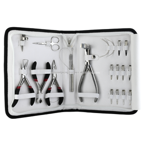 Wholesale Hair Extension Tools <b>Kit</b> Tape in Weft Pressing Plier Micro <b>Bead</b> Crimping and Tape in Remover Plier Stainless Steel - Product Image 1