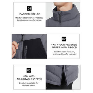 Chaqueta acolchada de color personalizado OEM para hombre, corte ajustado, lisa, diseño nuevo, chaqueta acolchada para hombre - Product Image 2