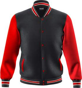 "Venta al por mayor de chaqueta de béisbol unisex con logotipo personalizado Casual Varsity con Letterman Chenille bordado estilo camisa de las mujeres de los hombres" - Product Image 2
