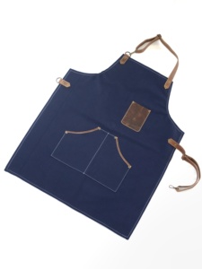 Venta al por mayor de logotipo personalizado Unisex de alta calidad Vintage Blue Jeans Restaurante Café Barista Bartender Babero Denim Delantal - Product Image 6