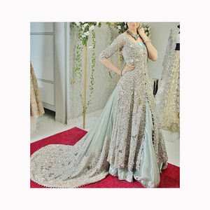 Venta caliente de la boda y del Festival de desgaste de las mujeres Lehenga Choli bordado de trabajo nupcial Lehanga Choli para la exportación medio Sari lehenga - Product Image 5