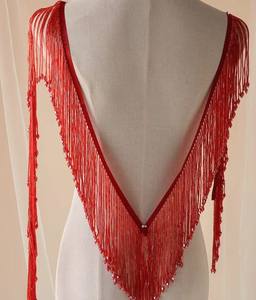 Handwork Beaded <b>Tassel</b> <b>Fringe</b> Trim Heavily Drips Beads <b>Fringe</b> for Carnival - Product Image 4