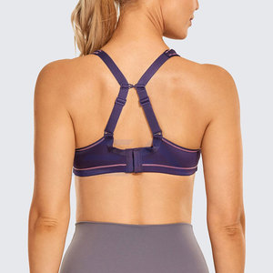 Soutien-gorge de sport de yoga respirant à maintien élevé pour femmes grandes tailles avec logo frontal - Confortable et facile à porter en stock - Product Image 4