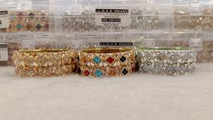 Classic Rajwadi Bangles for <b>Women</b> Metal Crafted with Ball Shape <b>Pearl</b> Main Suitable for Weddings Festivals and Daily Wear - Product Image 5