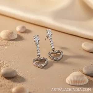 Pendientes de Plata de Ley 925 con Forma de Corazón y Circonita Cúbica, Hipoalergénicos, Resistentes al Deslustre, Cierre de Poste y Broche, Joyería para Mujer - Product Image 3