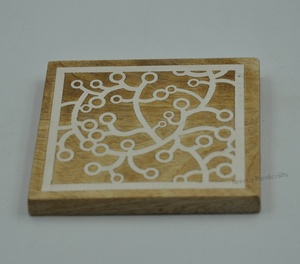 Posavasos hexagonal de madera para tazas de té y café, conjunto de posavasos de corte láser de Mdf con pulido brillante personalizado - Product Image 4