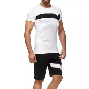 2024 haute qualité personnalisé Streetwear coton Jogging vêtements de sport survêtement et 2 pièces Shorts survêtement hommes ensemble - Product Image 4