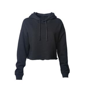 Sudadera con capucha recortada personalizada para mujer Precio al por mayor Chándal de manga larga Crop Top hecho BD para la temporada de invierno Punto de algodón - Product Image 6