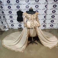 Magnifique Caftan Musulman Traditionnel Brodé à la Main, Accessoire de Luxe Karakou Algérien, Tissu de Style Ethnique Marocain