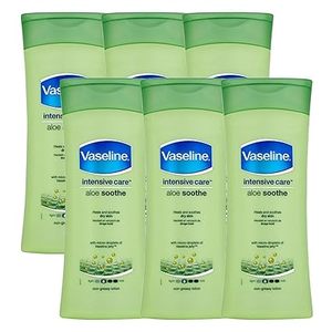 <b>Vaseline</b> Intensive Care Body Lotion, Aloe Soothe, Pack of 6, (13.53 Oz / 400ml Each) - Product Image 4
