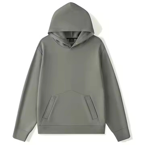Sweat-shirts à capuche personnalisés pour hommes de haute qualité, motif uni, respirants, en polyester/coton tricoté 350g, avec logo, pour l'hiver - Product Image 4