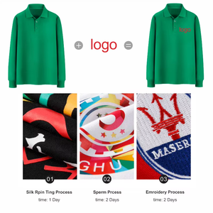 POLO de negocios de manga larga para Primavera/otoño, Top de alta calidad de Color sólido, se puede personalizar el bordado y la impresión del LOGOTIPO NSLP - Product Image 5