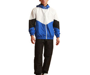 Conjunto Deportivo Cortavientos de Nylon y Poliéster con Bordado Personalizado de Alta Calidad para Hombre, Modelo 2026 - Product Image 1